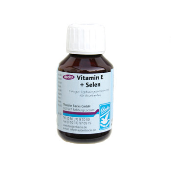 Backs Vitamine E + Selenium, (verhoogt de vruchtbaarheid). Duiven & Vogels producten