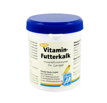 Backs Vitamin-Futterkalk 250gr, (vitaminas enriquecidas con minerales y oligoelementos). Para pájaros 