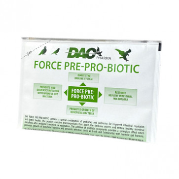 DAC Force Pre-Pro-Biotic gr, + prebiotica). Voor duiven en vogels