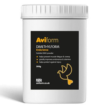 Aviform Dimethylform DMG 500 gr, (reduce la fatiga muscular). Para palomas de competición