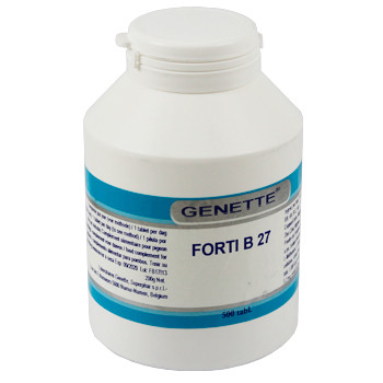Genette Forti B27 500 tabletten (vitaminen + aminozuren + mineralen + natuurlijke planst) voor Duiven 