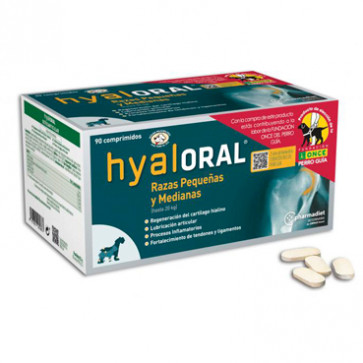 Pharmadiet Hyaloral 90 tabletten (vermindert ontsteking) voor kleine en middelgrote honden