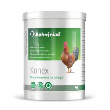 Rohnfried Kanex 250g (voorkomt veer eten door gebrek aan mineralen). Voor Duiven en Vogels. 