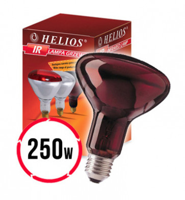 Helios Infrarood Rode Lamp 250W (Rode infrarood-verwarmingslamp voor de fokkerij)