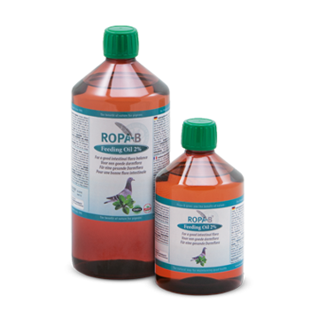 Ropa-B Feeding Oil 2% 1L, (Houd uw duiven bacteriën en schimmels vrij op een natuurlijke manier)
