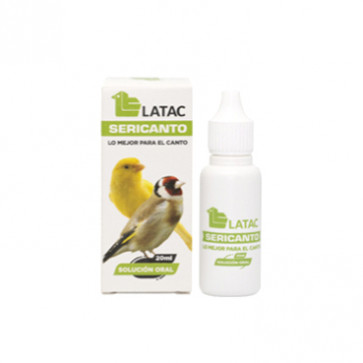 Latac Sericanto 20ml (Vitaminen en aminozuren die de kwaliteit van de liedjes verbeteren). Voor vogels