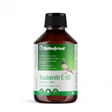 Rohnfried Taubenfit E 50 + Selenium 250 ml (Concentrated E Vitamine). Voor Duiven.